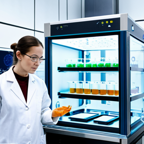 A team of professional food scientists, fully clothed in clean lab coats, diligently working in a state-of-the-art precision fermentation laboratory. Advanced bioreactors with sleek stainless steel and glowing digital displays are visible in the background, surrounded by various scientific instruments. One scientist is observing a sample in a petri dish, while another is analyzing data on a large, futuristic screen. The atmosphere is highly controlled and innovative, emphasizing the engineering of taste and nutrition. Appropriate attire, safe for work, appropriate content, professional, perfect anatomy, correct proportions, natural pose, well-formed hands, proper finger count, natural body proportions, high quality, studio lighting, professional photography.